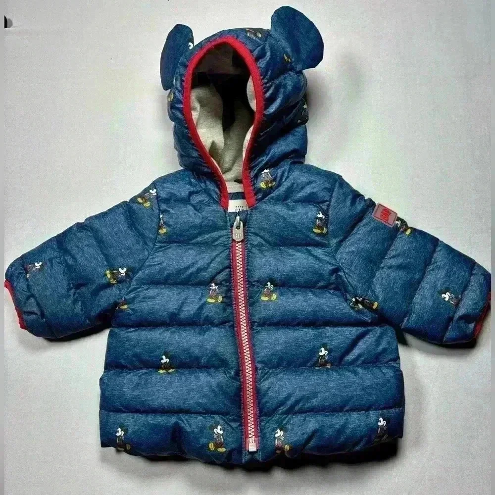 Baby Gap Mickey Mouse Down Coat c Disney 0-6 Months - Picture 1 of 10